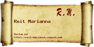 Reit Marianna névjegykártya